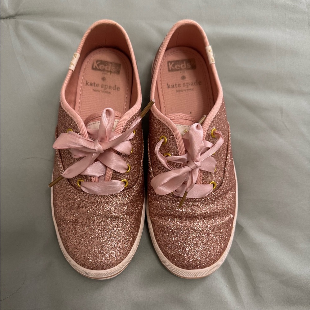 Keds x Kate Spade - Rose Gold Glitter Shoes - Kids 3
